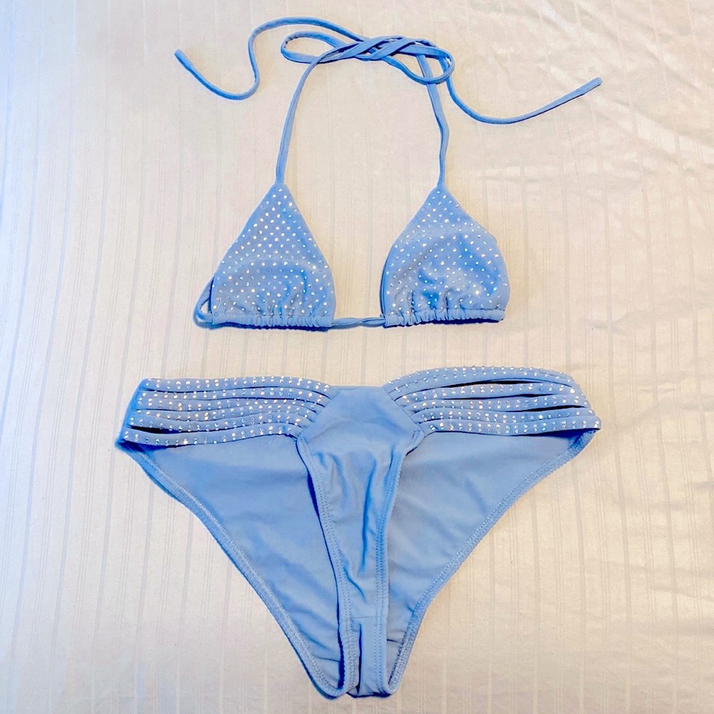 Bedazzled Baby Blue Bikini 🩵💎